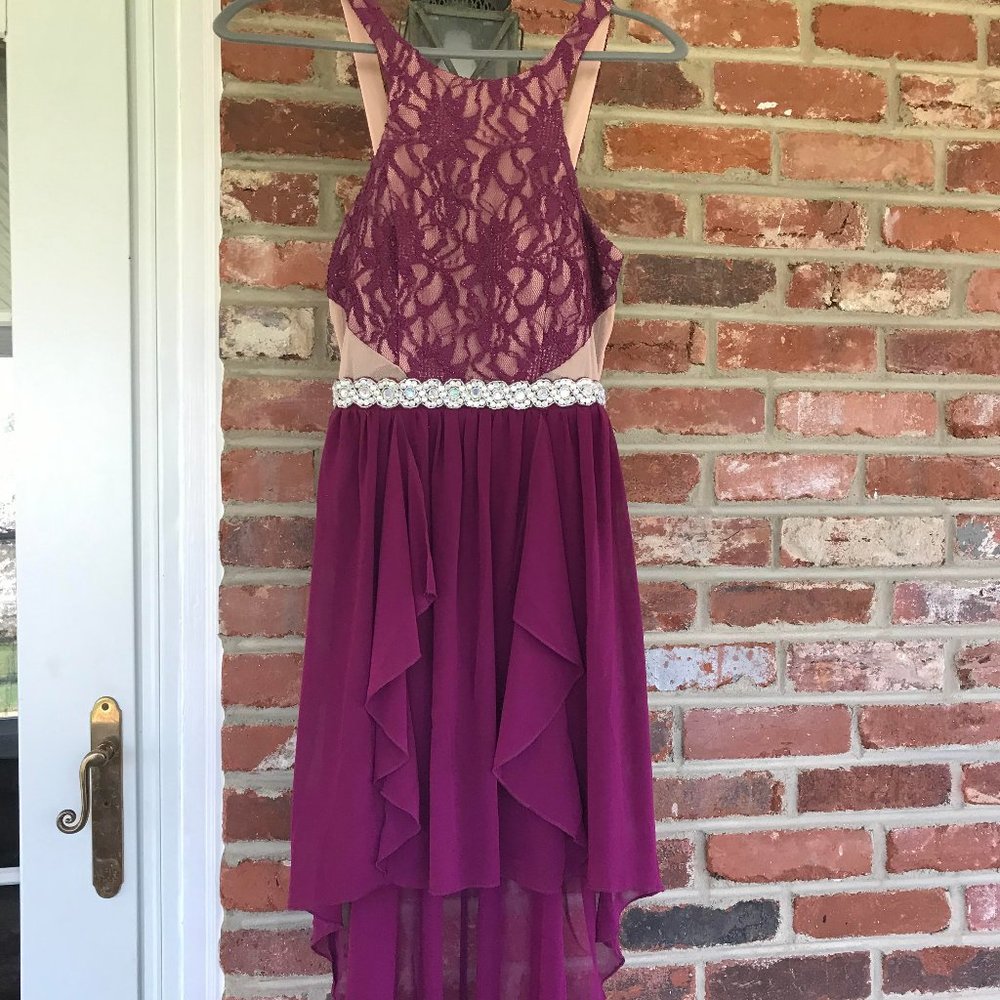 City Studio maroon/purple dress with gems